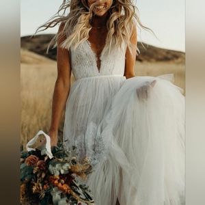BHLDN Clementine Watters Willowby Wedding Dress - Size 14 Anthropologie